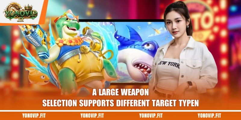 A large weapon selection supports different target type