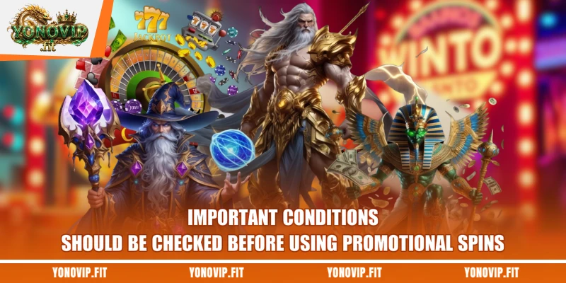 Important conditions should be checked before using promotional spins