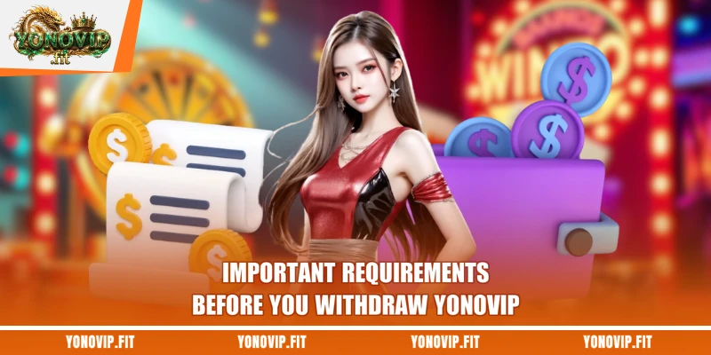 Important requirements before you withdraw Yonovip