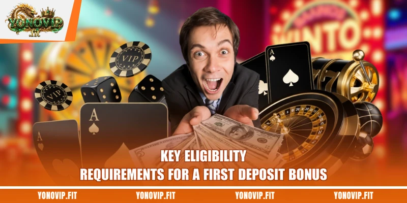 Key eligibility requirements for a first deposit bonus