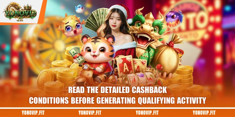 Read the detailed cashback conditions before generating qualifying activity