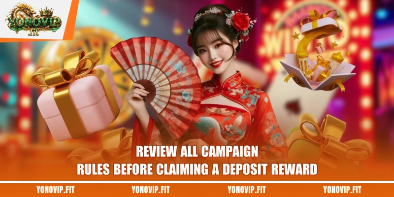 Review all campaign rules before claiming a deposit reward