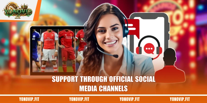 Support through official social-media channels